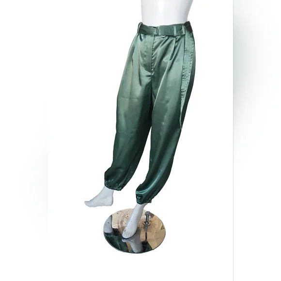 ANTHROPOLOGY MAEVE PARACHUTE SATIN BELTED‎ JOGGER SIZE 12 - Picture 2 of 5